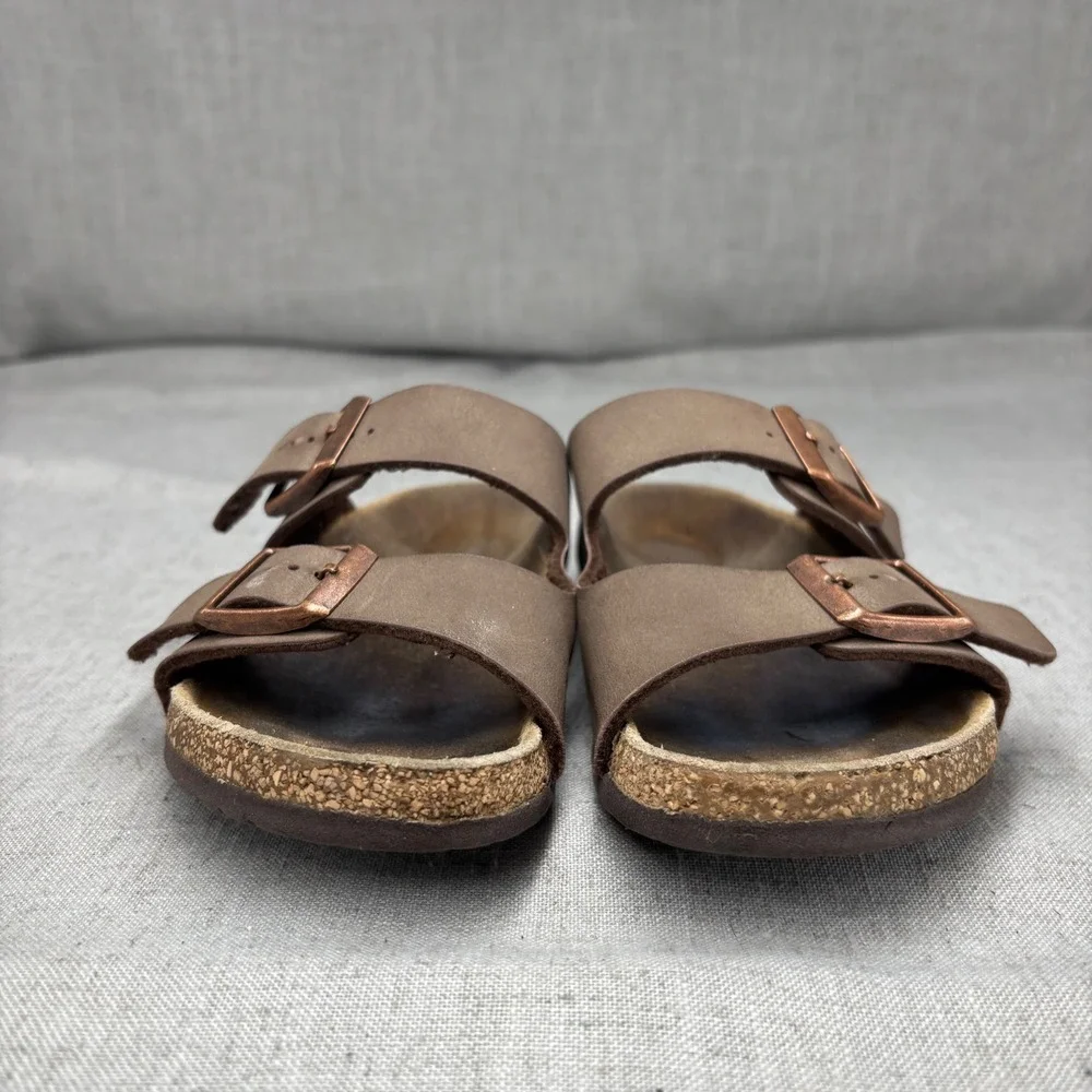 Birkenstock Arizona Kids Mocha Brown Birko-Flor Sandals EU 33 US 2-2.5